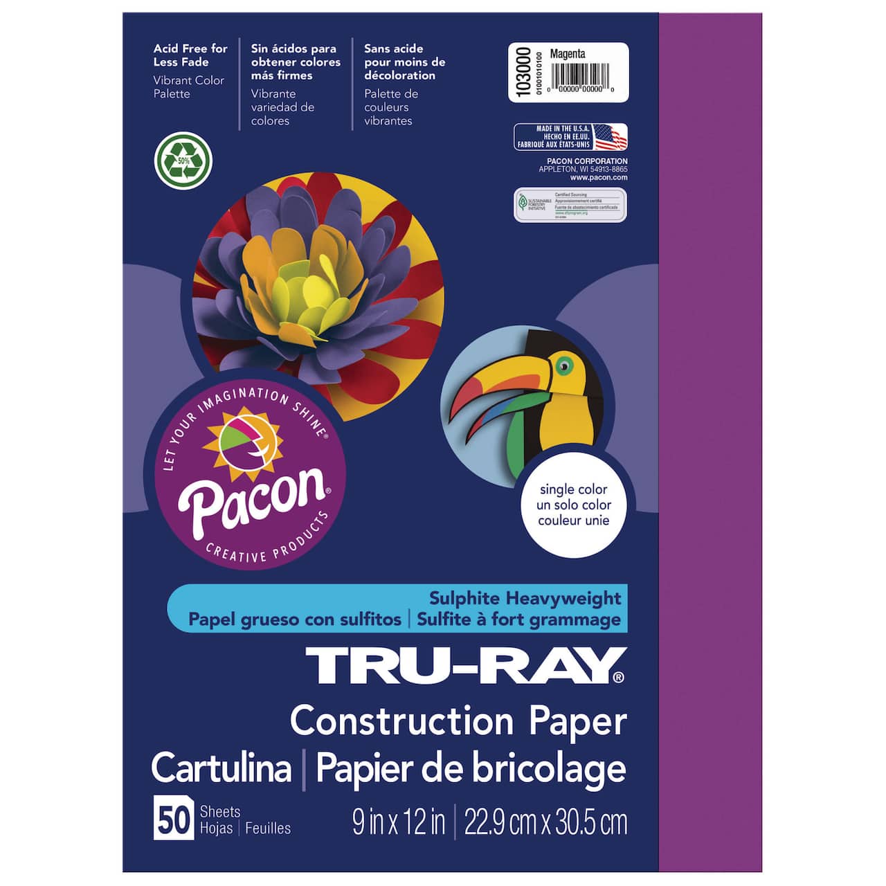 Pacon® Tru-Ray® 9" x 12" Construction Paper, 50 Sheets